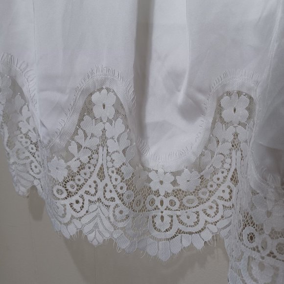 Soprano White Lace Trim Camisole Tank Size Small - Picture 3 of 7
